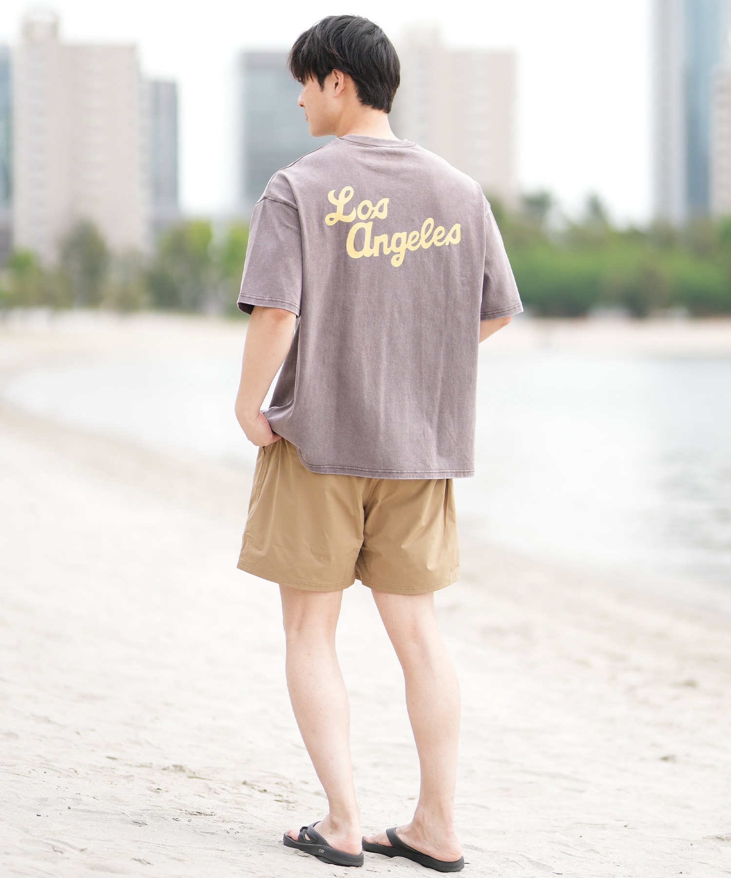 DEAR LAUREL ディアローレル 半袖 Tシャツ メンズ バックプリント ヴィンテージ風 JM LOS ANGELS DL25S-JM03(OFF-M)