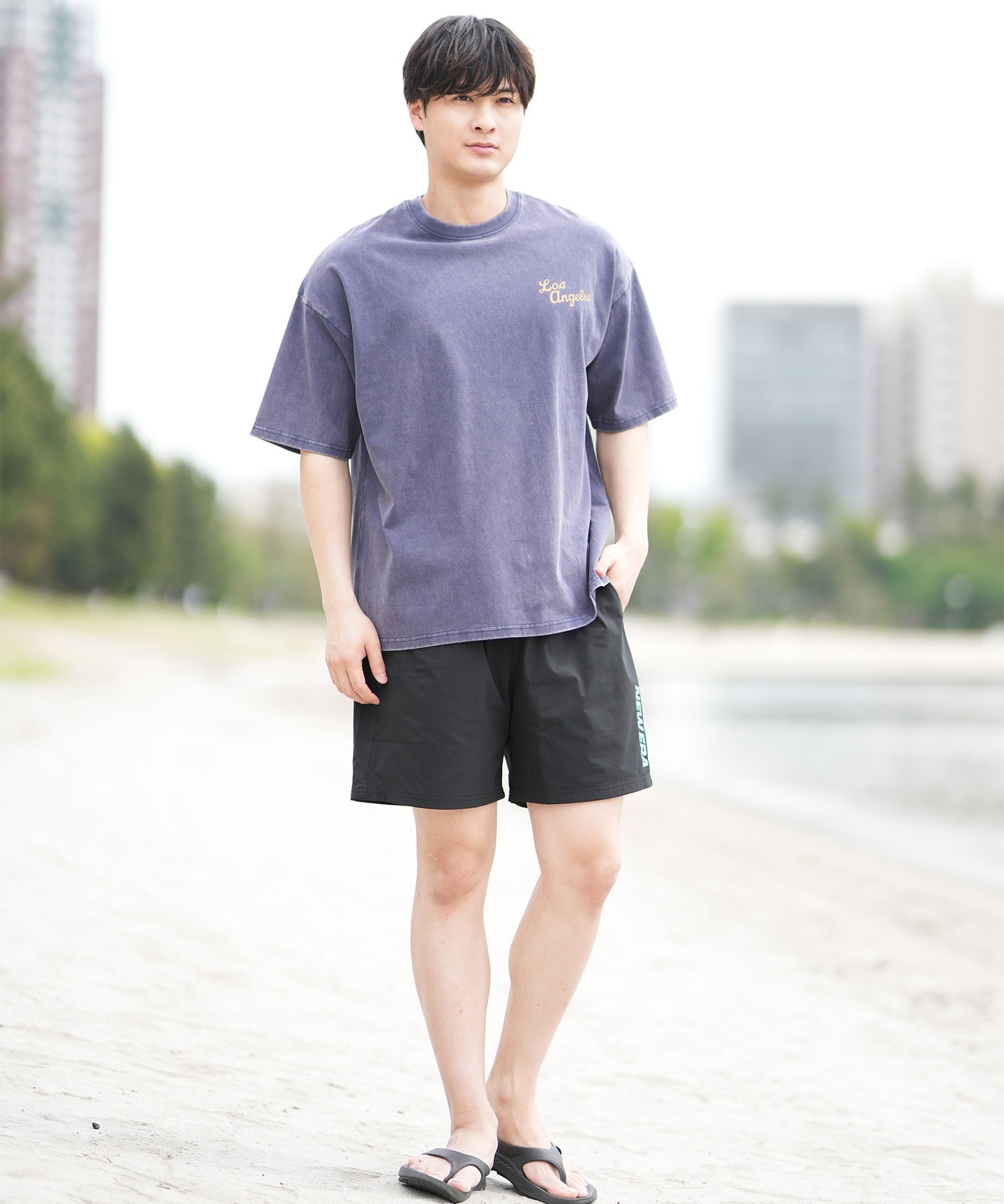 DEAR LAUREL ディアローレル 半袖 Tシャツ メンズ バックプリント ヴィンテージ風 JM LOS ANGELS DL25S-JM03(OFF-M)