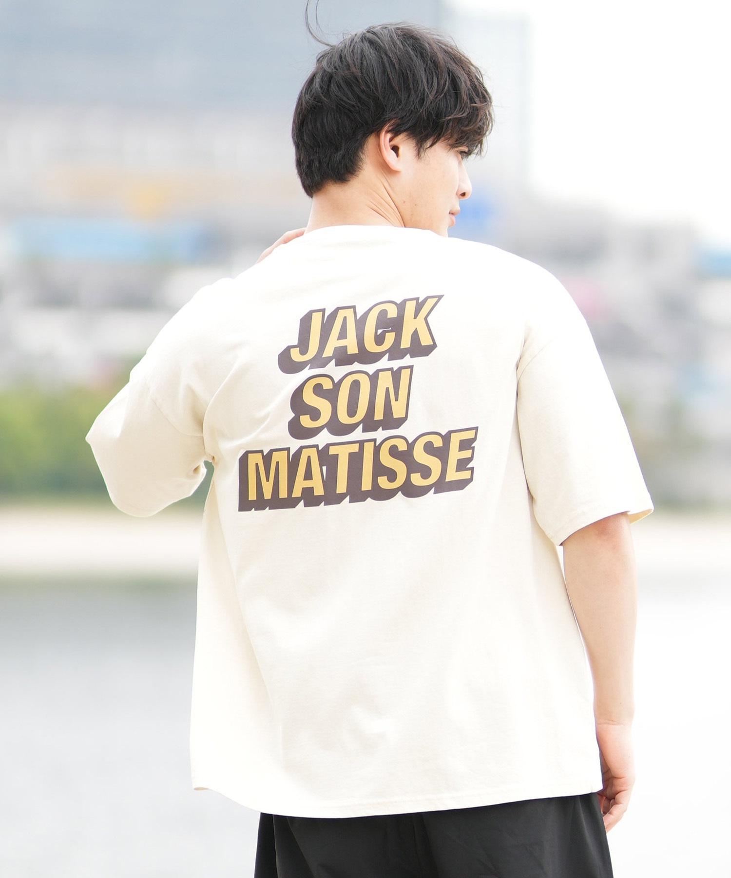 DEAR LAUREL ディアローレル 半袖 Tシャツ メンズ バックプリント ヴィンテージ風 JM JACSON MATISSE DL25S-JM04(OFF-M)