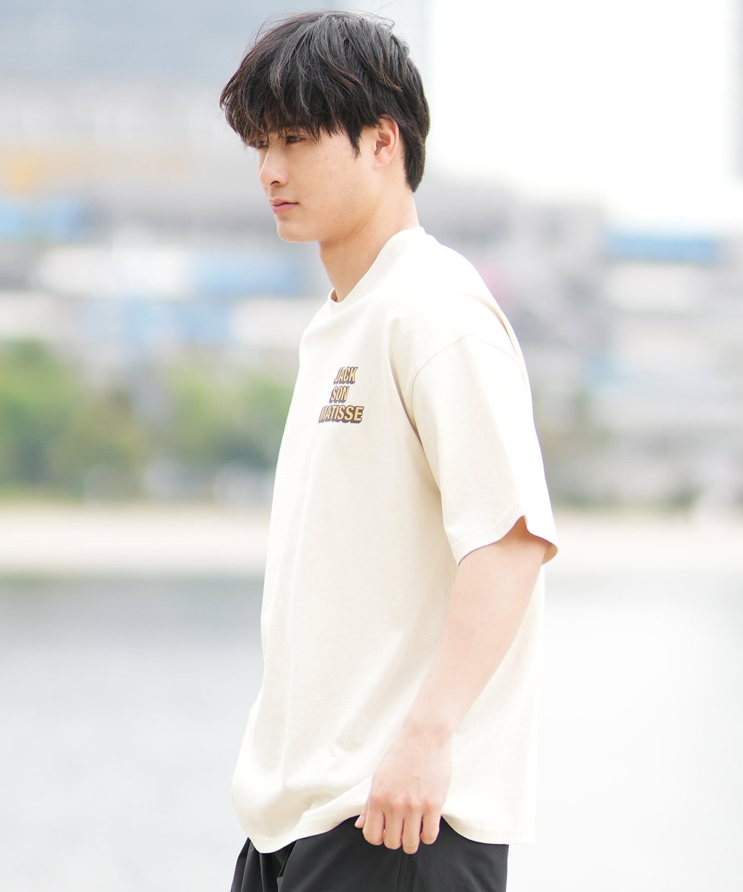 DEAR LAUREL ディアローレル 半袖 Tシャツ メンズ バックプリント ヴィンテージ風 JM JACSON MATISSE DL25S-JM04(OFF-M)