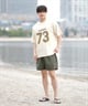 DEAR LAUREL ディアローレル 半袖 Tシャツ メンズ バックプリント ヴィンテージ風 JM FOOTBALL TEE DL25S-JM05(OFF-M)