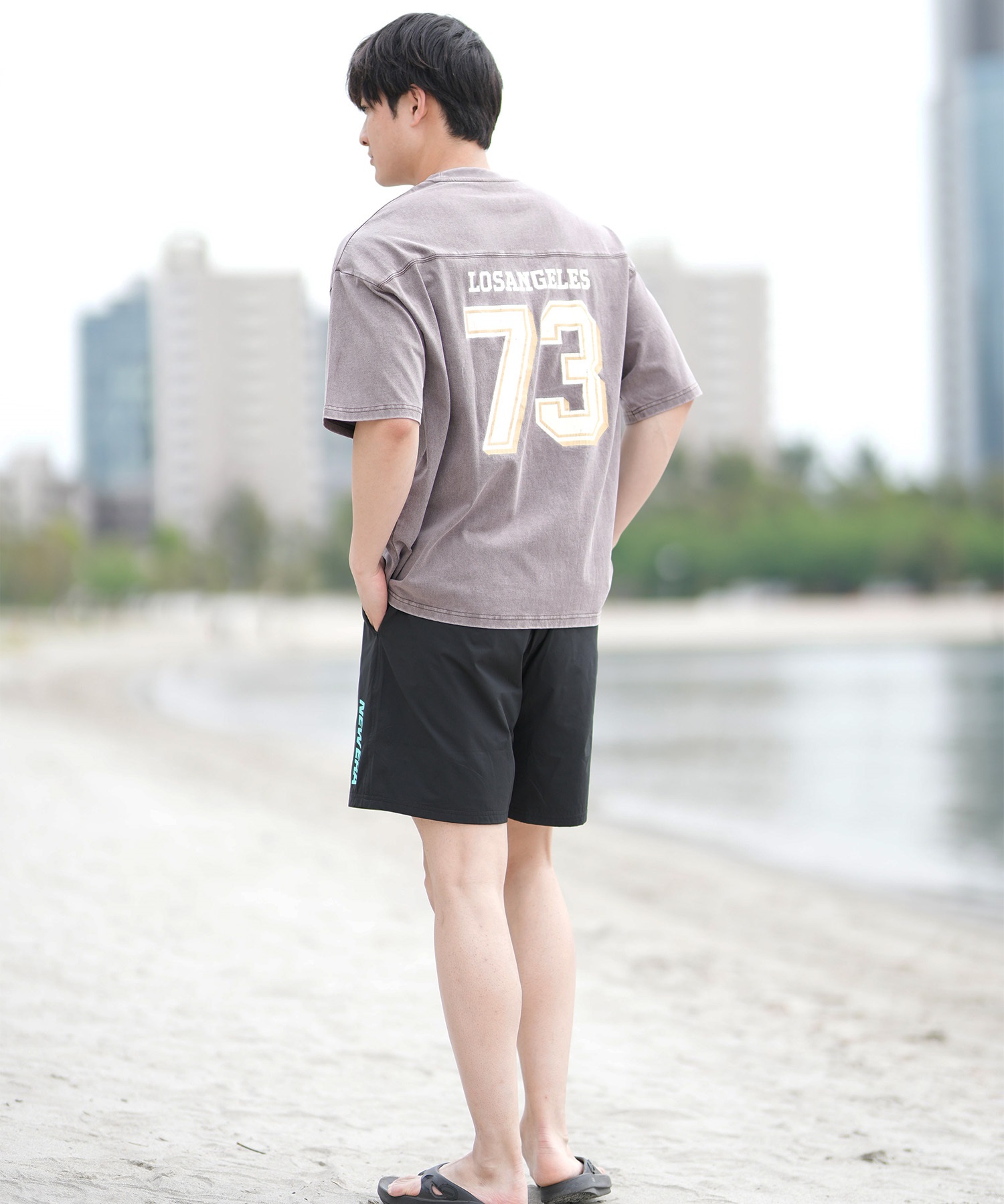 DEAR LAUREL ディアローレル 半袖 Tシャツ メンズ バックプリント ヴィンテージ風 JM FOOTBALL TEE DL25S-JM05(OFF-M)