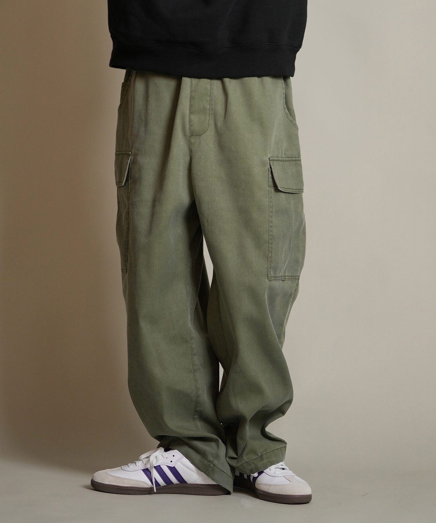 DEAR LAUREL ディアローレル ロングパンツ カーゴパンツ メンズ ロンパン TWILL CARGO PANTS D25F-3105(CGR-M)