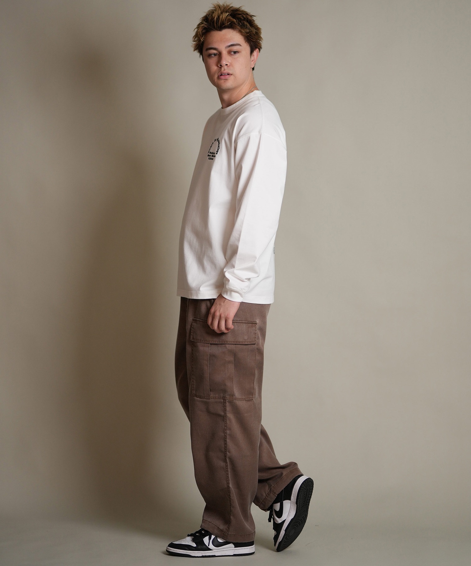 DEAR LAUREL ディアローレル ロングパンツ カーゴパンツ メンズ ロンパン TWILL CARGO PANTS D25F-3105(CGR-M)
