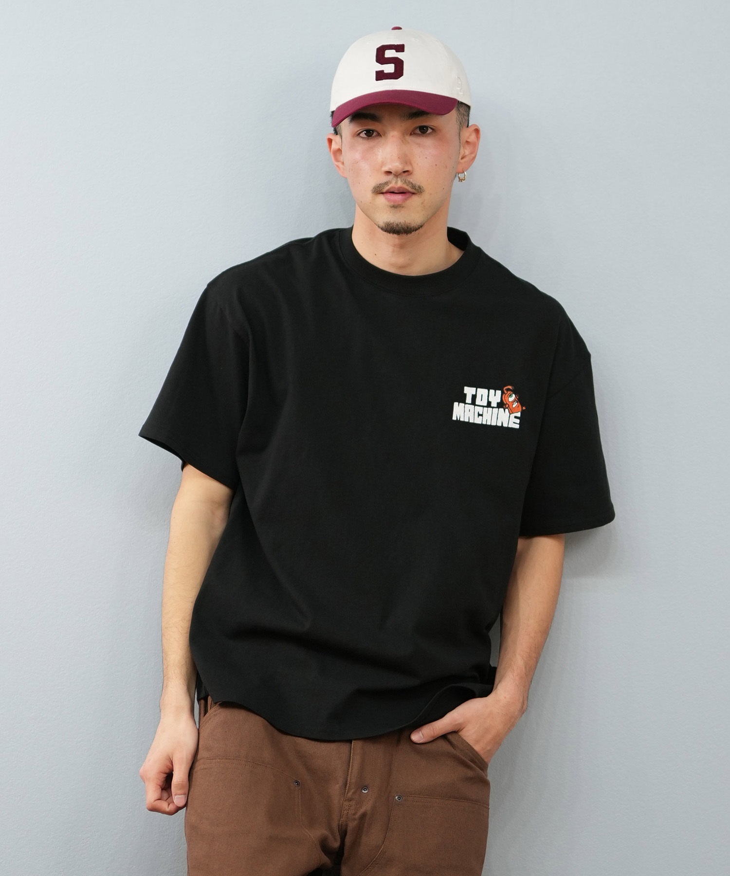 TOY MACHINE トイマシーン 半袖 Tシャツ メンズ バックプリント オーバーサイズ MTMSFST1 ムラサキスポーツ限定(WHITE-M)