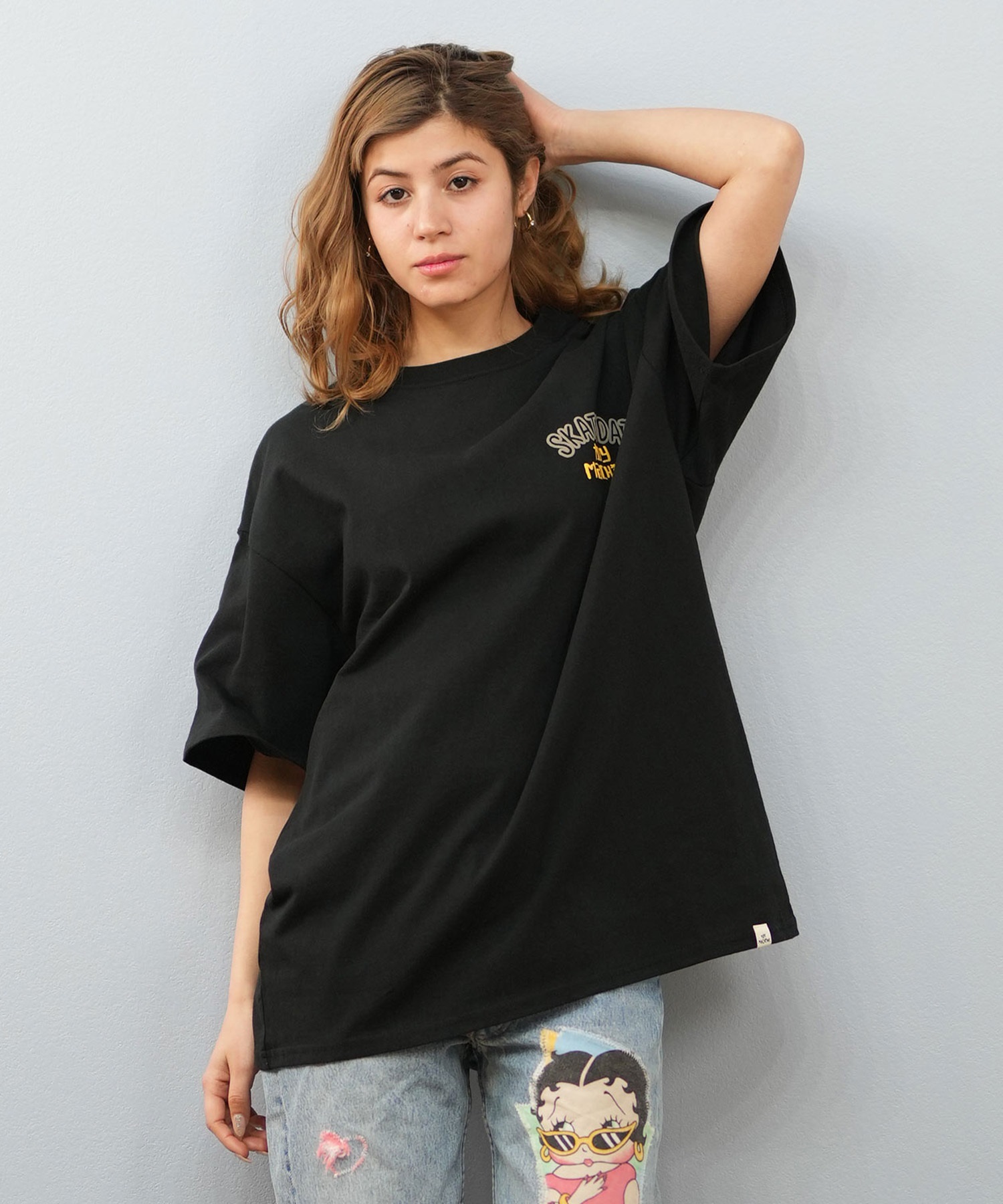 TOY MACHINE トイマシーン 半袖 Tシャツ レディース バックプリント オーバーサイズ MTMSFST15 ムラサキスポーツ限定(WHITE-M)