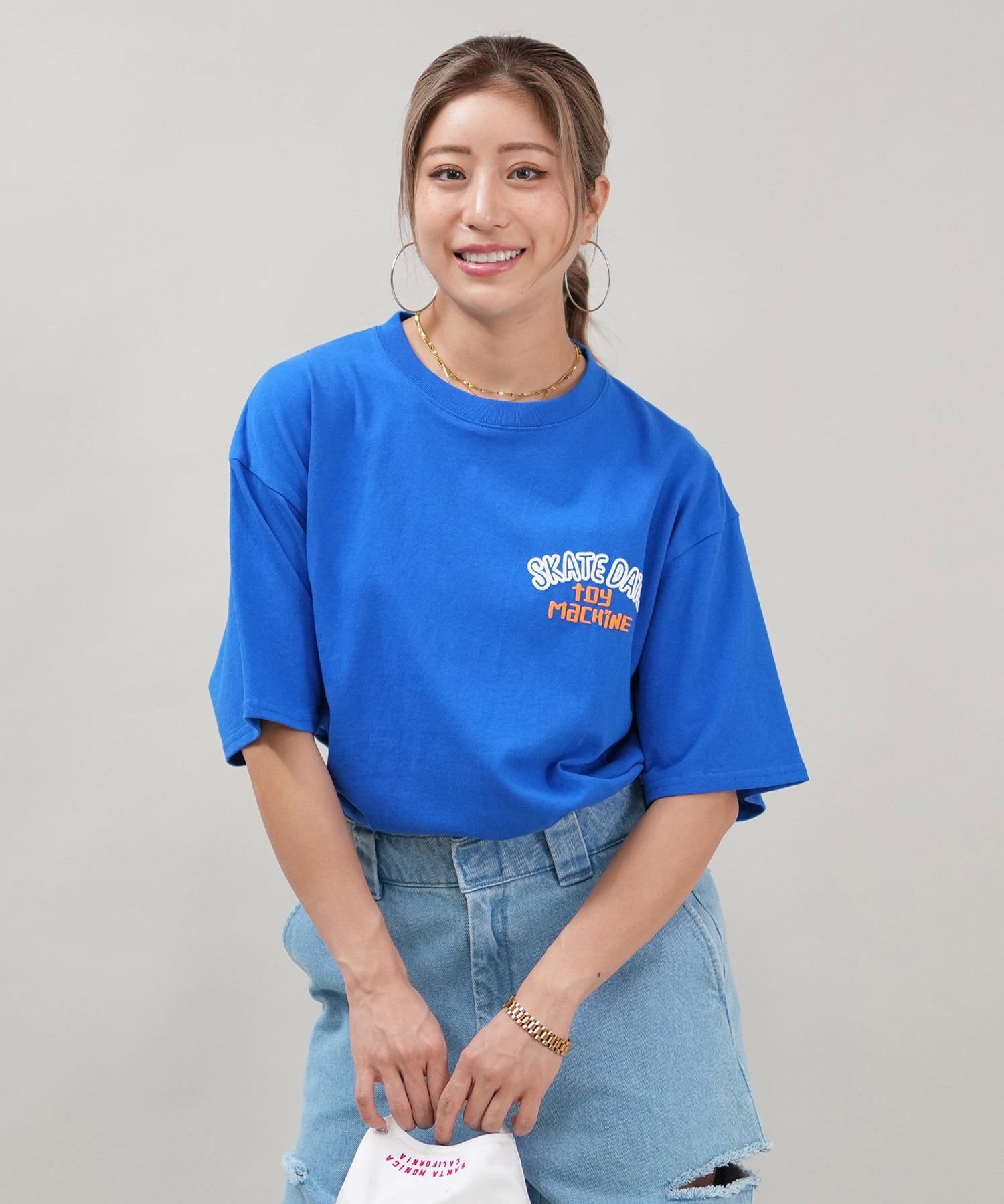 TOY MACHINE トイマシーン 半袖 Tシャツ レディース バックプリント オーバーサイズ MTMSFST15 ムラサキスポーツ限定(WHITE-M)