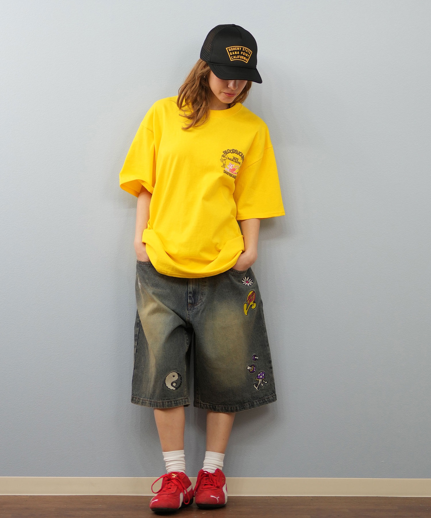 TOY MACHINE トイマシーン 半袖 Tシャツ レディース バックプリント オーバーサイズ MTMSFST16 ムラサキスポーツ限定(WHITE-M)