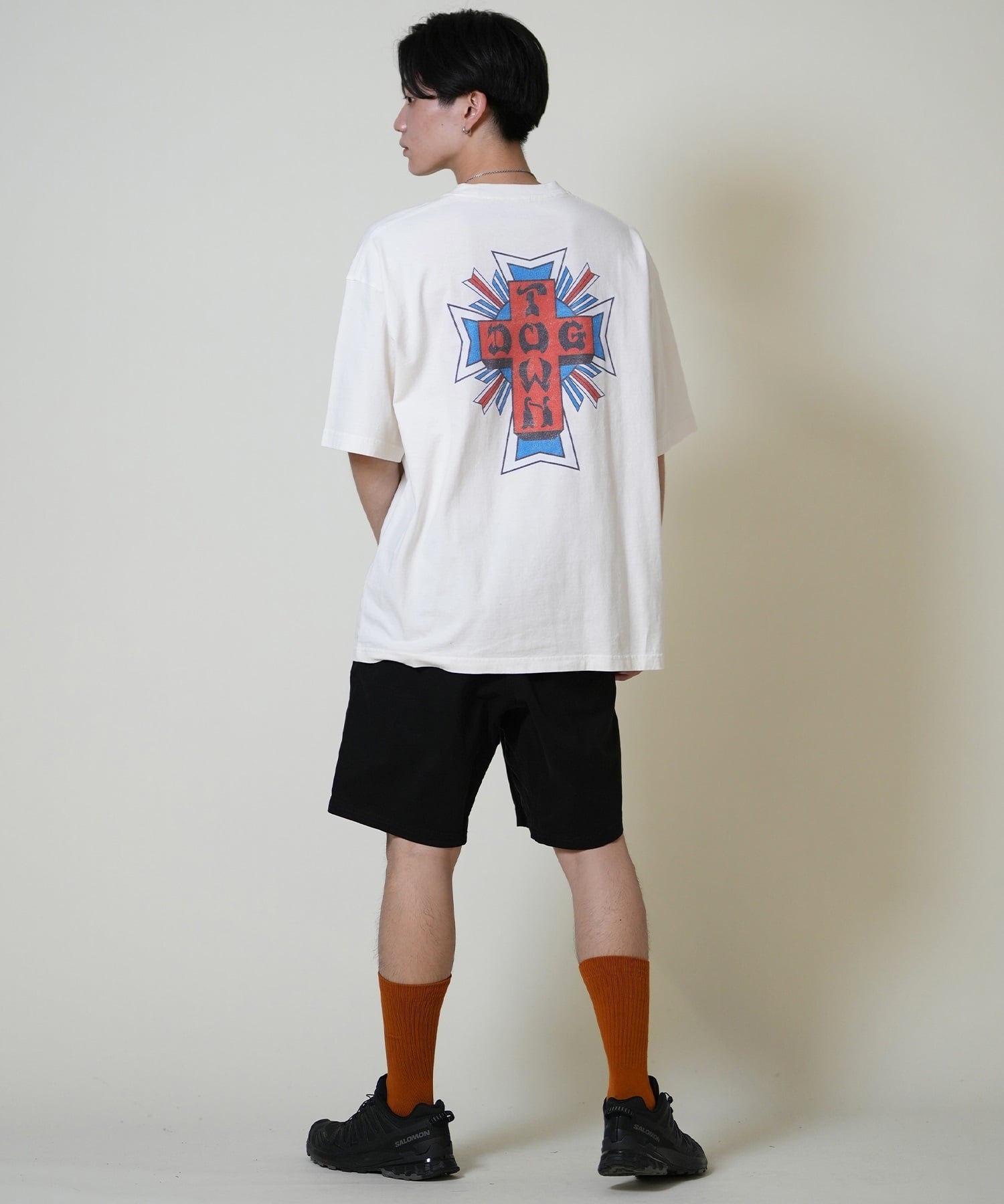 DOGTOWN ドッグタウン 半袖 Tシャツ メンズ バックプリント オーバーサイズ 253DT1ST001(IVO-M)