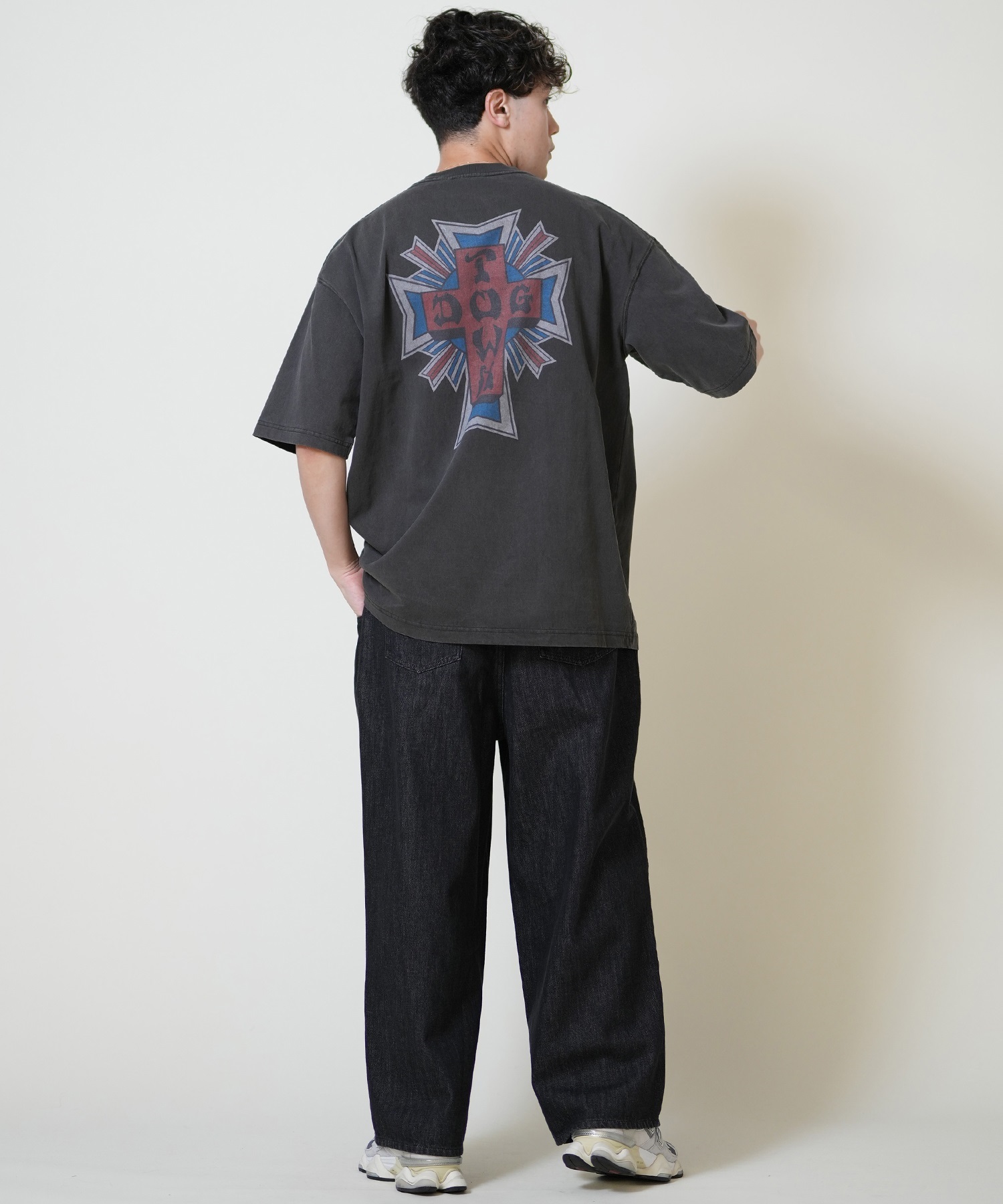 DOGTOWN ドッグタウン 半袖 Tシャツ メンズ バックプリント オーバーサイズ 253DT1ST001(IVO-M)