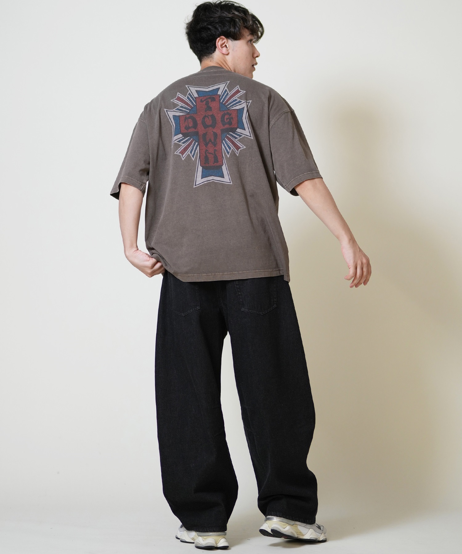 DOGTOWN ドッグタウン 半袖 Tシャツ メンズ バックプリント オーバーサイズ 253DT1ST001(IVO-M)