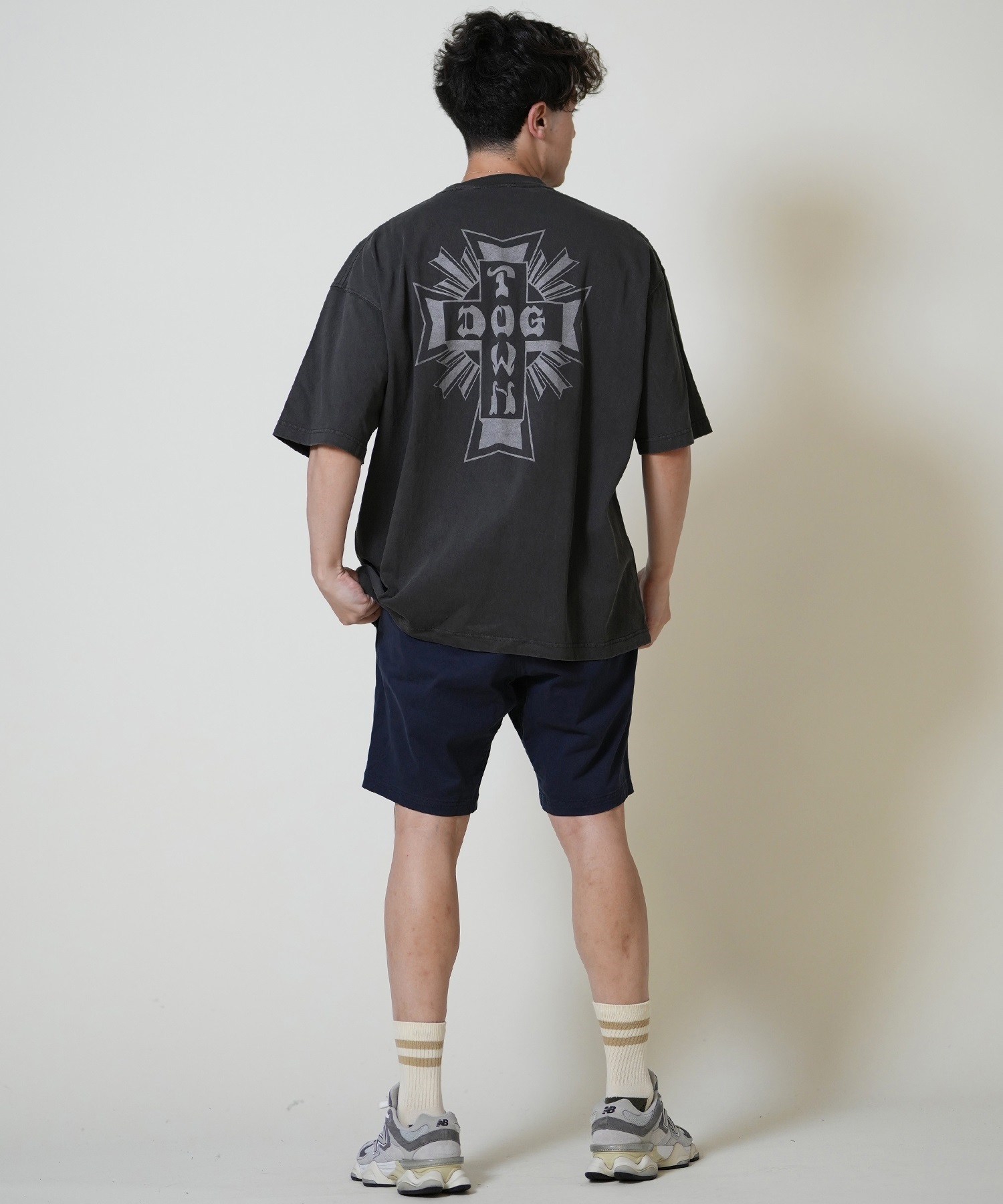 DOGTOWN ドッグタウン 半袖 Tシャツ メンズ バックプリント オーバーサイズ 253DT1ST004(IVO-M)