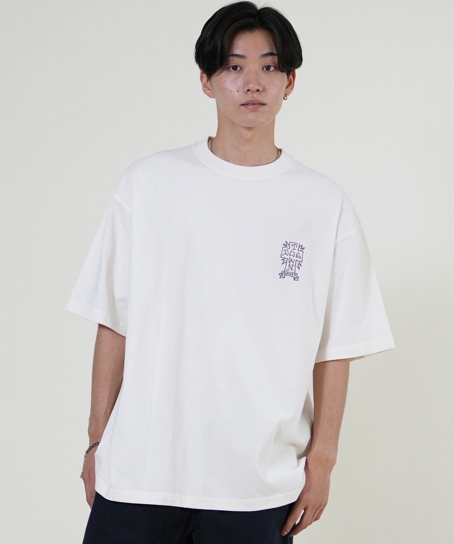 DOGTOWN ドッグタウン 半袖 Tシャツ メンズ バックプリント オーバーサイズ 253DT1ST005(IVO-M)