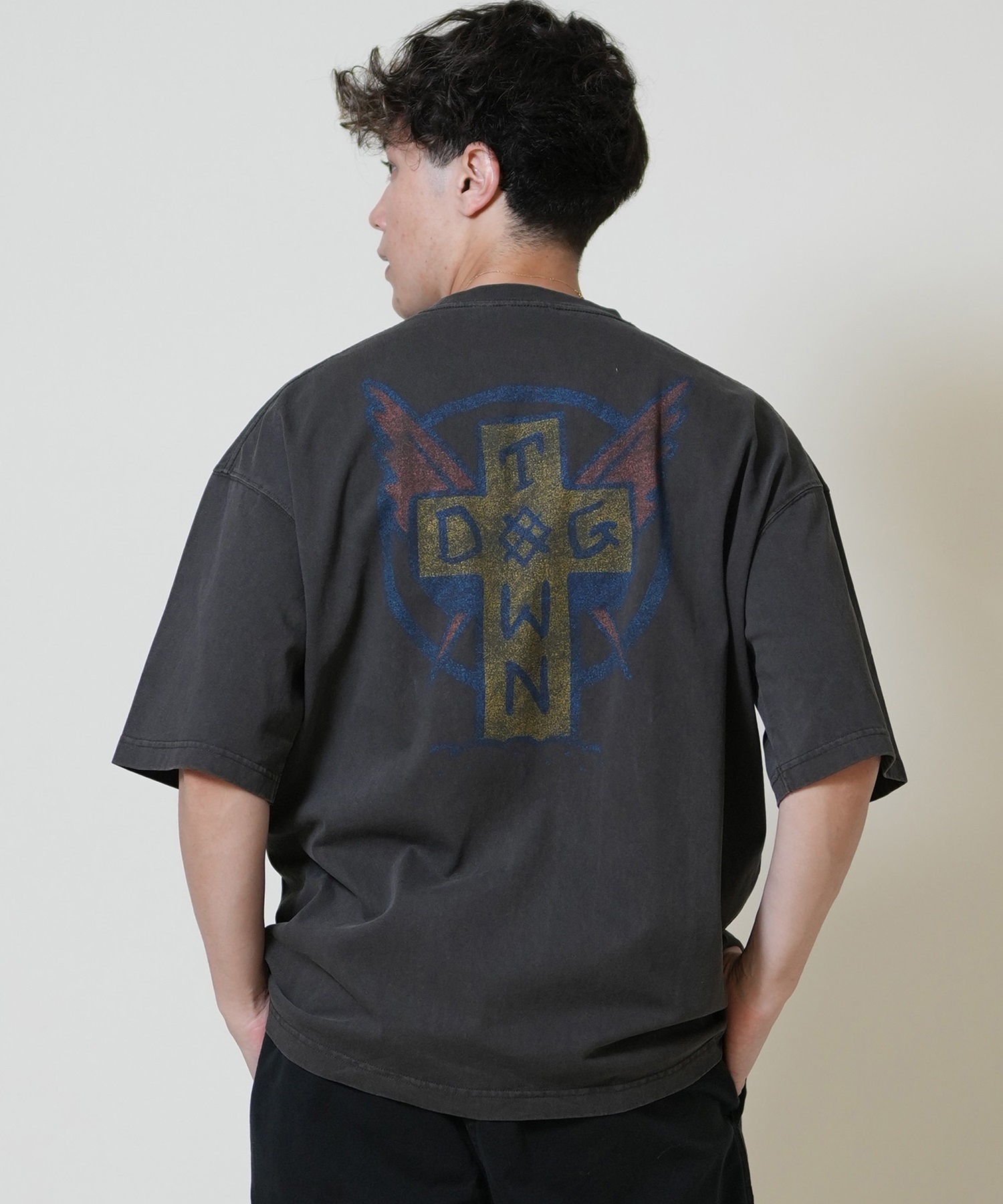 DOGTOWN ドッグタウン 半袖 Tシャツ メンズ バックプリント オーバーサイズ 253DT1ST005(IVO-M)