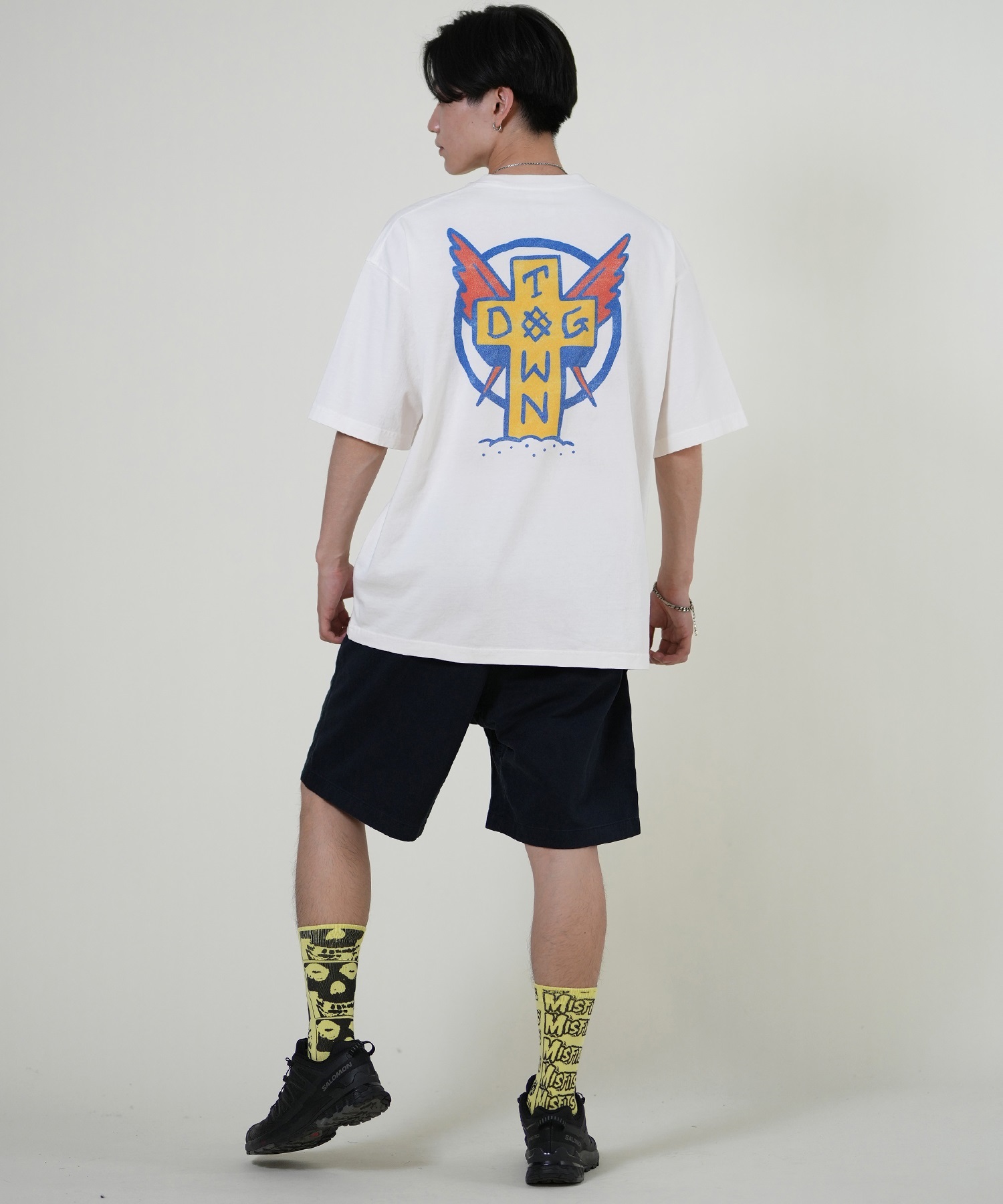 DOGTOWN ドッグタウン 半袖 Tシャツ メンズ バックプリント オーバーサイズ 253DT1ST005(IVO-M)