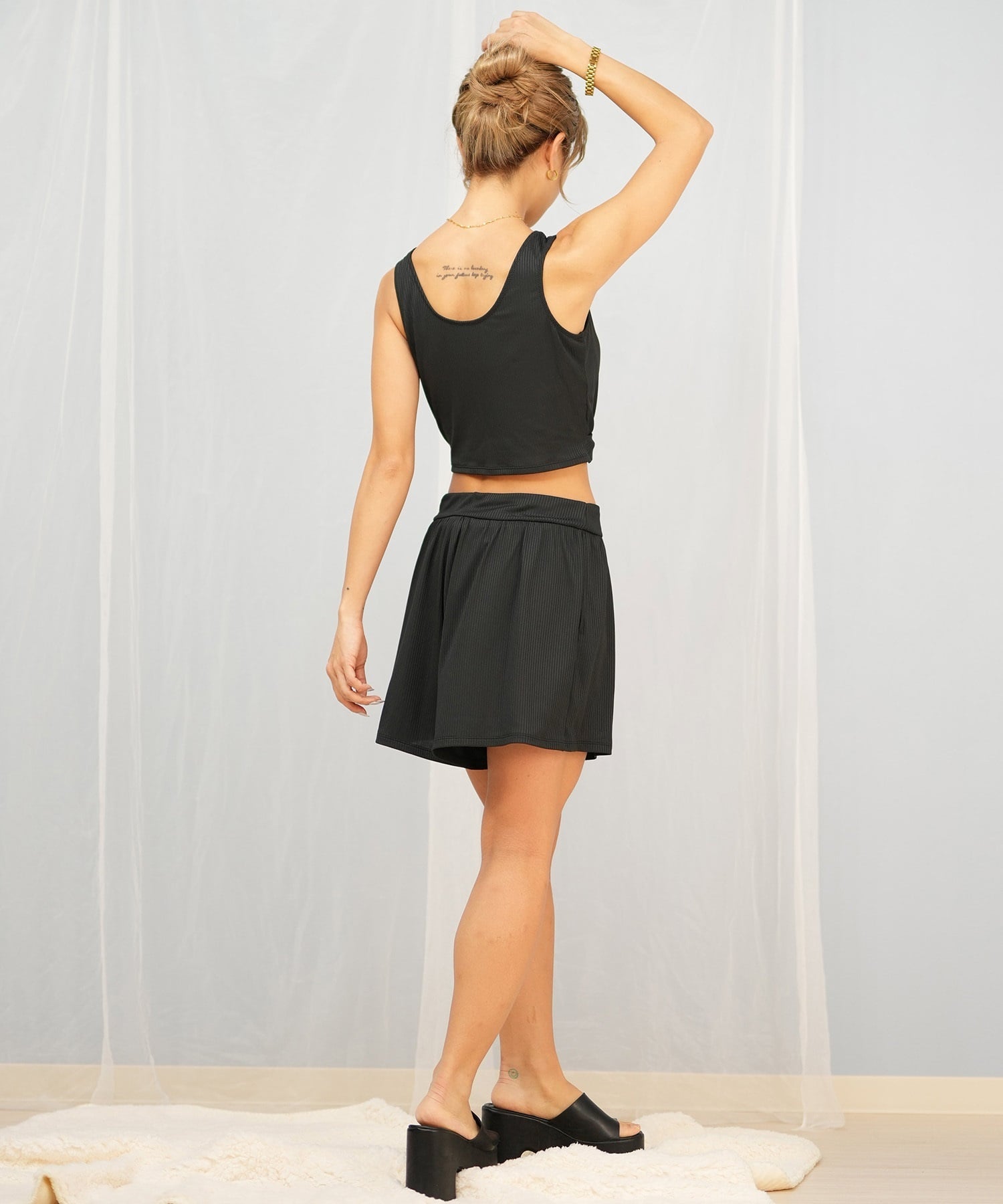 Beach Queen ビーチクイーン 水着 レディース ショーツ ボトムス 単品 リブ 403821(BLK-9)