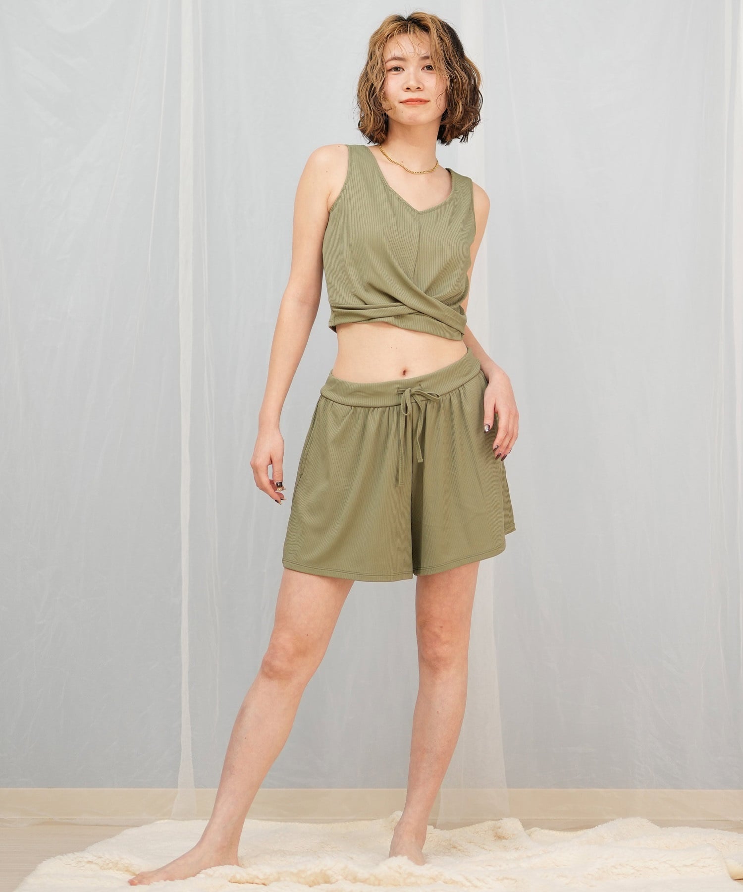 Beach Queen ビーチクイーン 水着 レディース ショーツ ボトムス 単品 リブ 403821(BLK-9)