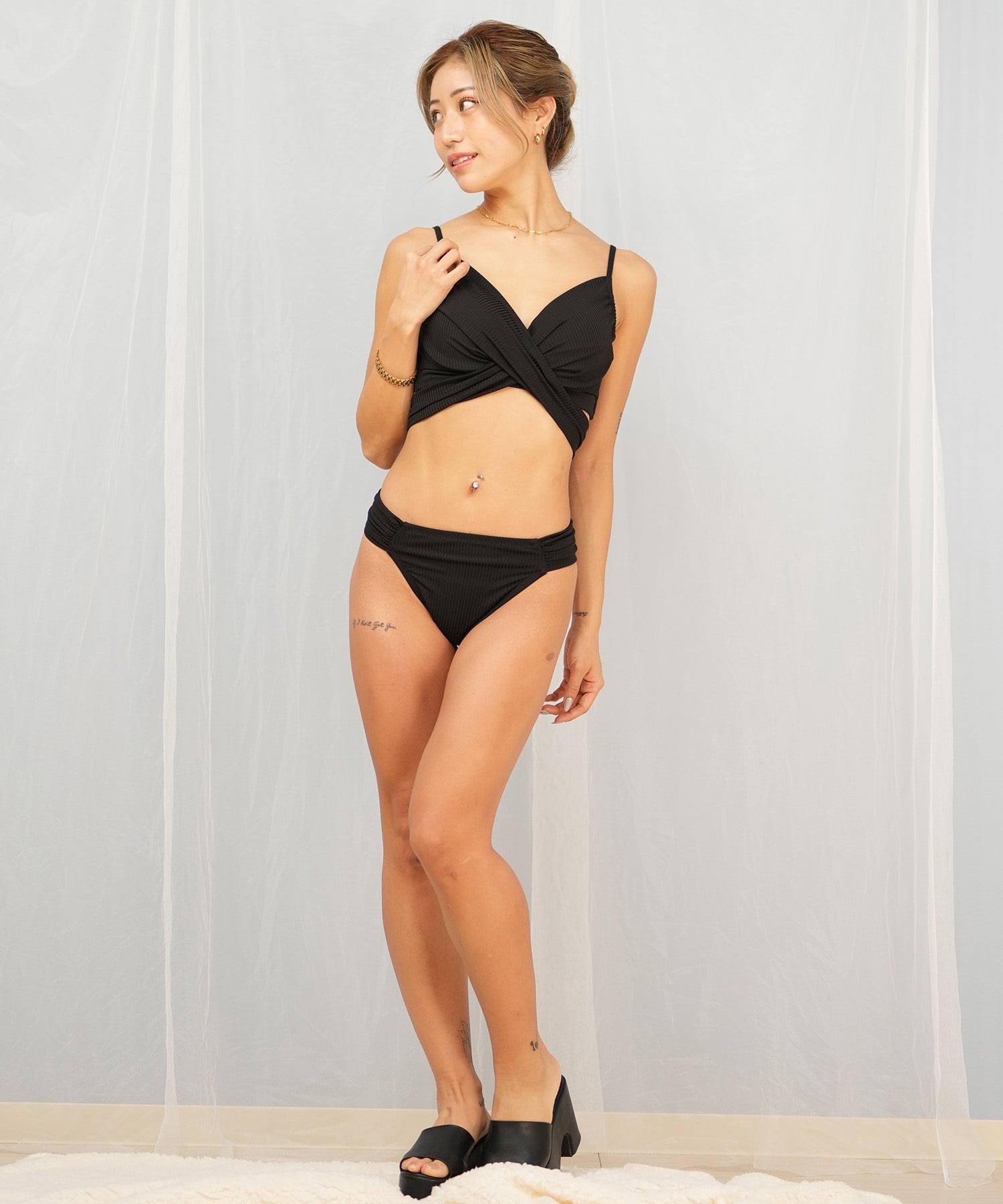 Beach Queen ビーチクイーン 水着 レディース  リブ 403560(WHT-9)