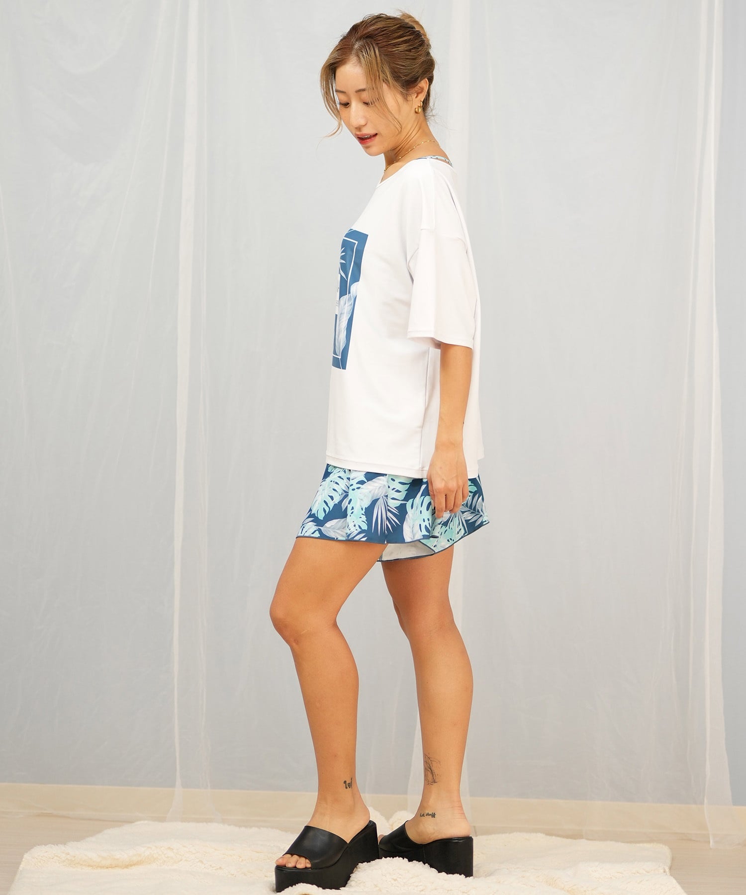 Beach Queen ビーチクイーン 水着 レディース  4点セット タンキニ 403590(MGR-7)