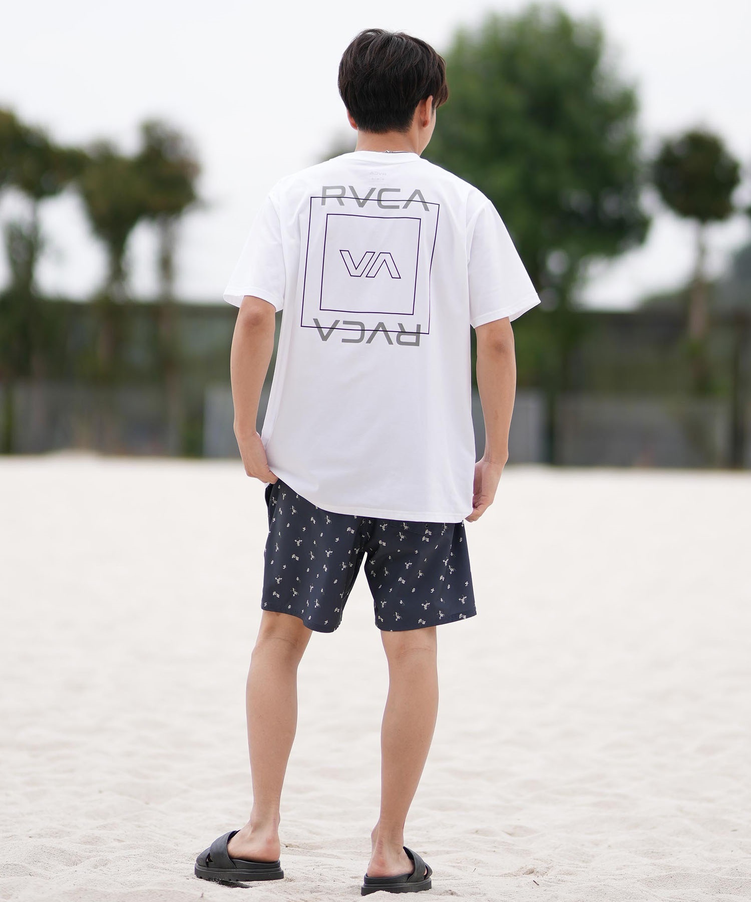 RVCA ルーカ 半袖 Tシャツ メンズ ラッシュガード 水陸両用 ユーティリティー ILL ESCAPE SQUARE SFST BF041-870(BBL-S)