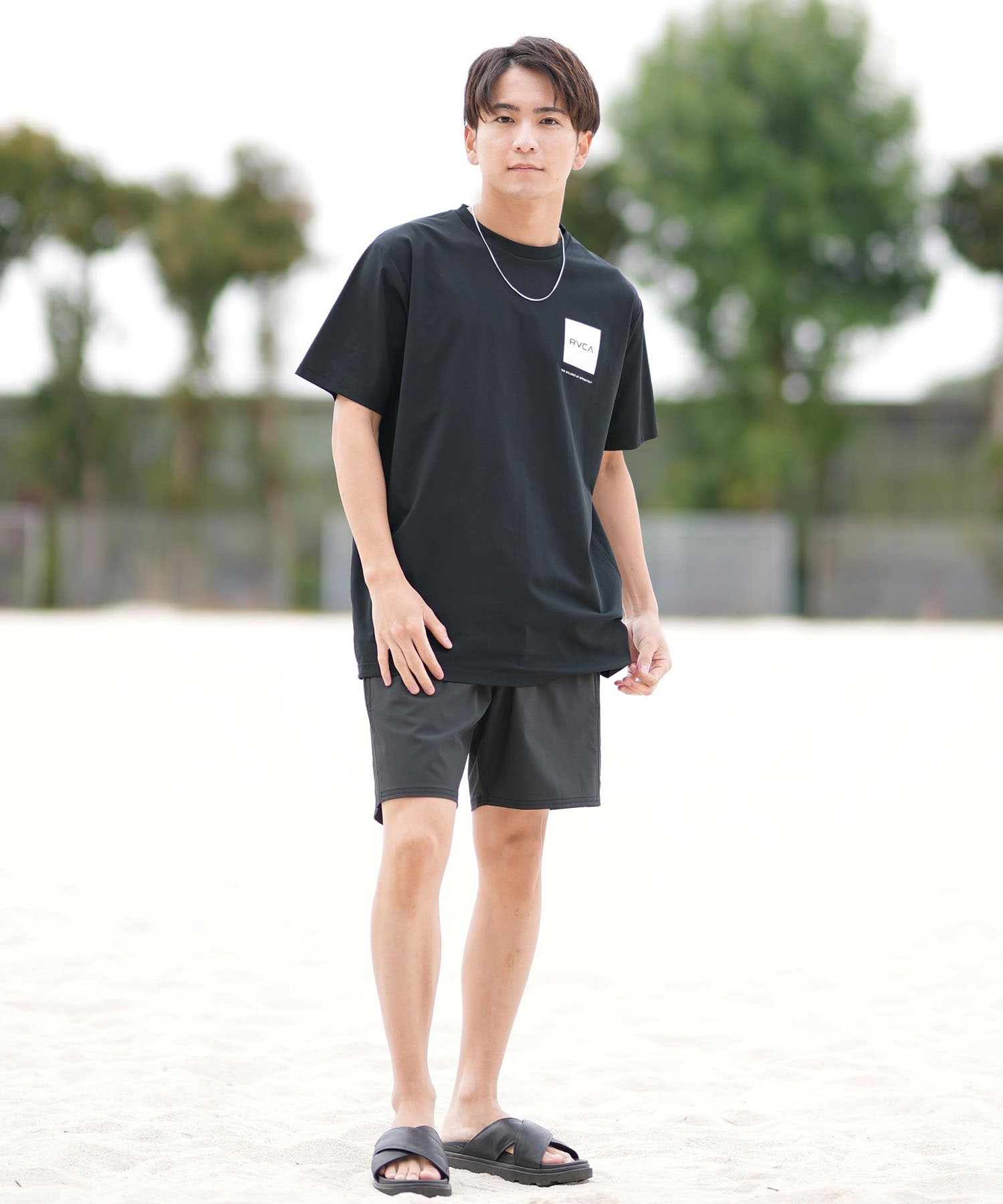 RVCA ルーカ 半袖 Tシャツ メンズ ラッシュガード 水陸両用 ユーティリティー ILL RVCA ESCAPE SFST BF041-871(BBL-S)