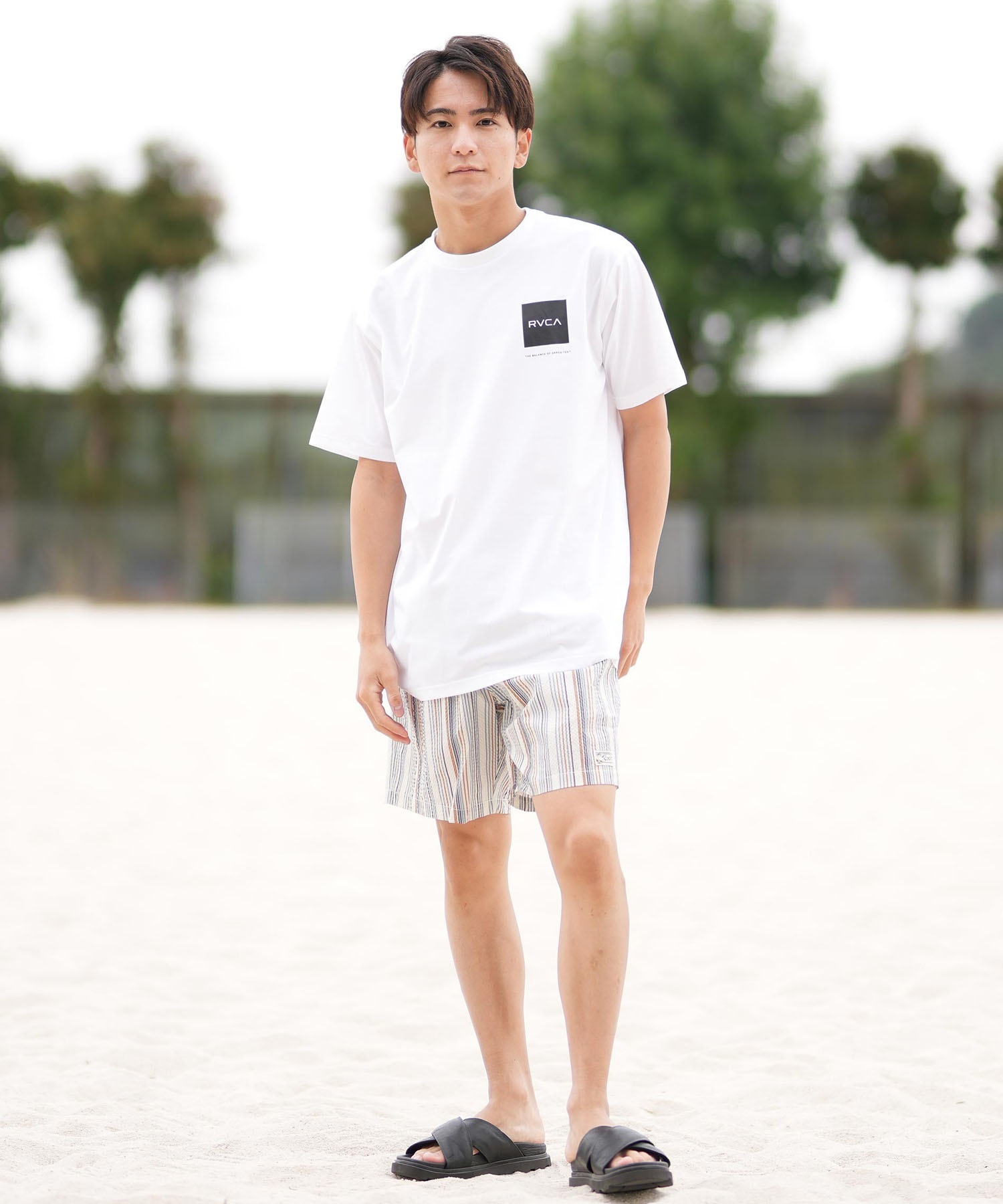 RVCA ルーカ 半袖 Tシャツ メンズ ラッシュガード 水陸両用 ユーティリティー ILL RVCA ESCAPE SFST BF041-871(BBL-S)