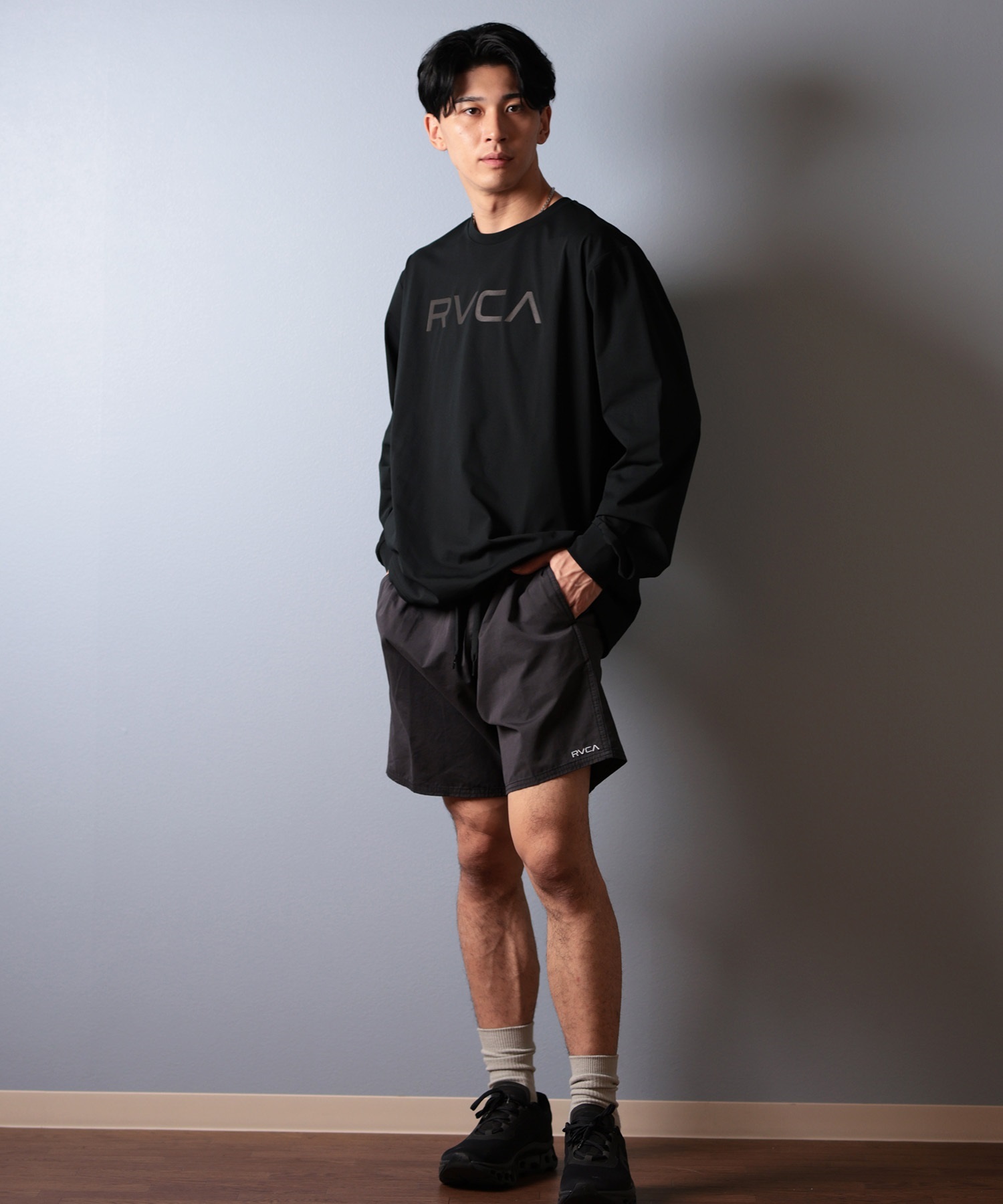 RVCA ルーカ 長袖 Tシャツ メンズ ラッシュガード 水陸両用 ユーティリティー RVCA ESCAPE SFLT BF041-876(BBL-S)