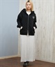 RVCA ルーカ ジップアップ パーカー レディース バックプリント ロゴ 裏起毛 COURT ZIP HOODIE BF044-015(BLK-S)
