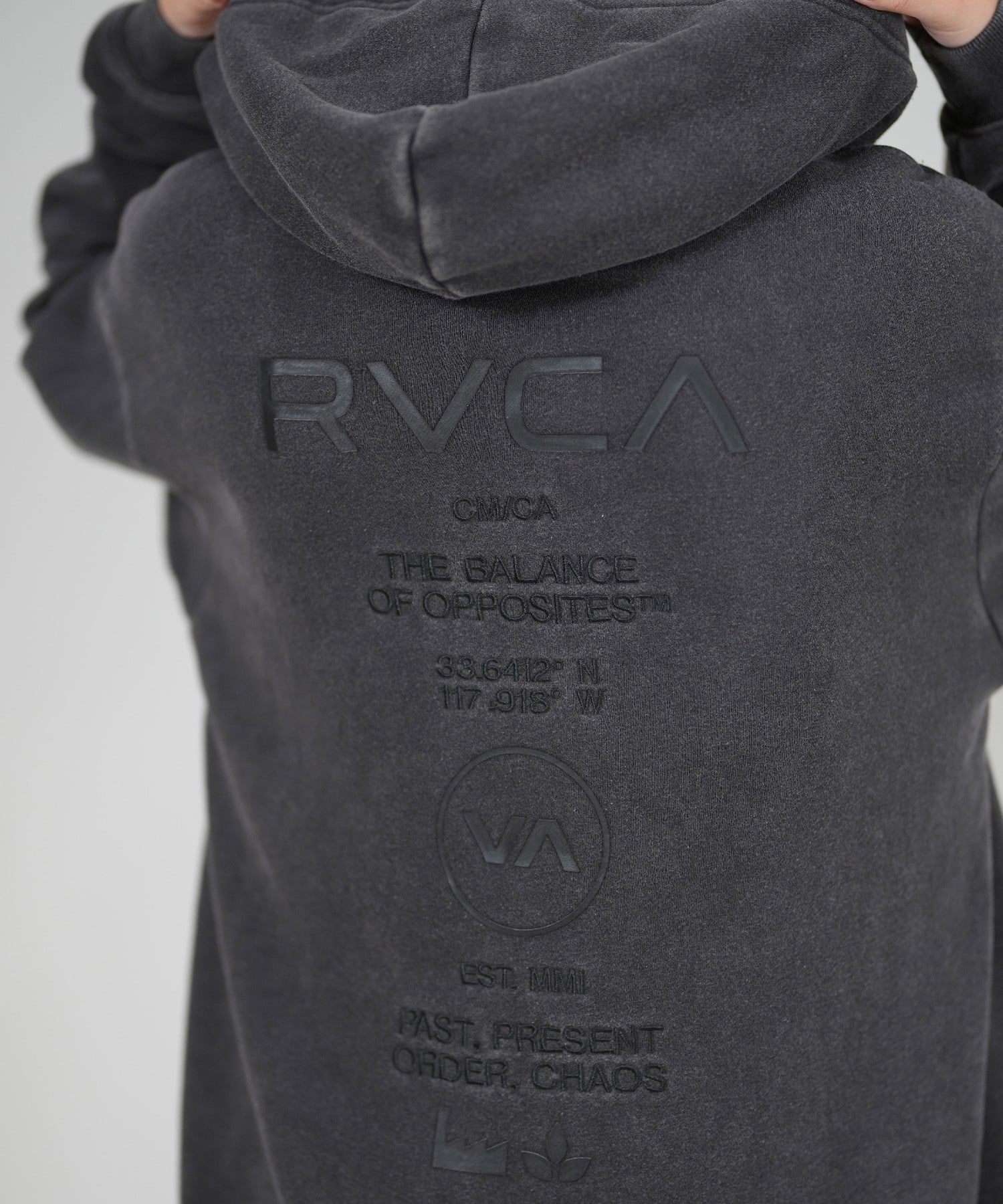 RVCA ルーカ ジップアップ パーカー レディース バックプリント ロゴ BF044-P02(BLK-M)