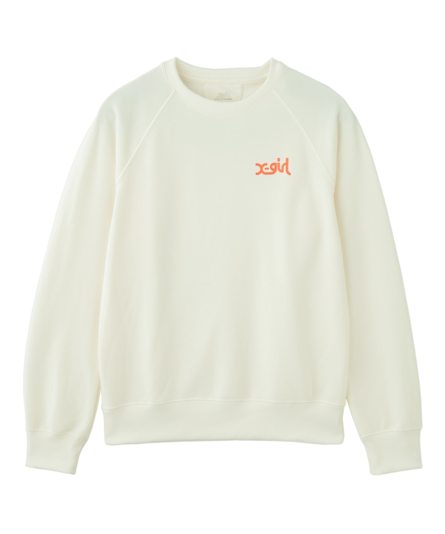 X-girl SPORTS エックスガールスポーツトレーナー レディース クルーネック スウェット 裏毛 UVカット 吸水速乾 155251012003(WHITE-M)