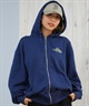 X-GIRL エックスガール ジップアップ パーカー レディース バックプリント ロゴ ARCH LOGO ZIP UP HOODIE 105253012022(ASH-S)
