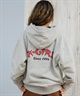 X-GIRL エックスガール ジップアップ パーカー レディース バックプリント ロゴ ARCH LOGO ZIP UP HOODIE 105253012022(ASH-S)