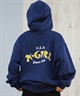 X-GIRL エックスガール ジップアップ パーカー レディース バックプリント ロゴ ARCH LOGO ZIP UP HOODIE 105253012022(ASH-S)