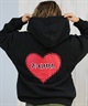 X-GIRL エックスガール ジップアップ パーカー レディース バックプリント ロゴ HEART ZIP UP HOODIE 105253012024(ASH-S)