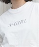X-girl エックスガール 半袖 Tシャツ レディース バックプリント LEOPARD OVAL LOGO S S TEE 105251011029(WHITE-M)