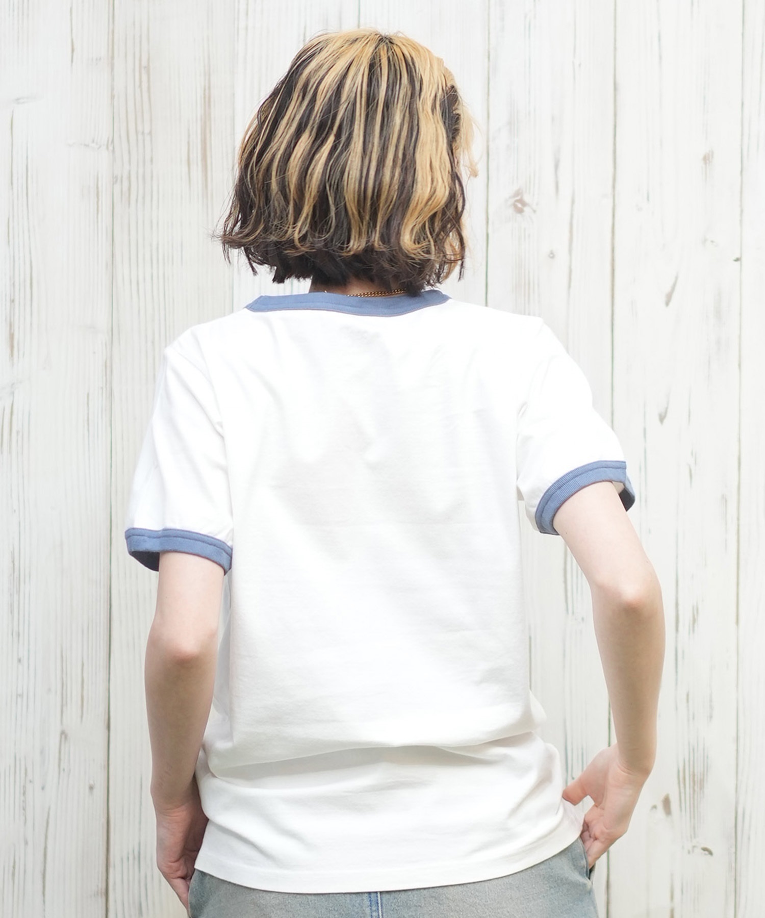 X-girl エックスガール 半袖 Tシャツ レディース リンガーシャツ フロントロゴ LOGO S S RINGER CLASSIC TEE 105251011031(BLACK-S)