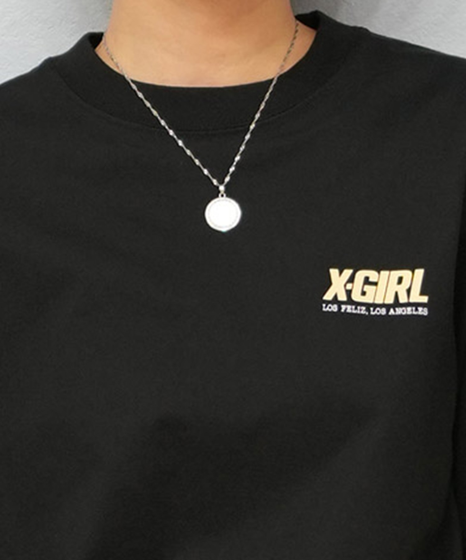 X-girl エックスガール 半袖 Tシャツ レディース 3連ロゴ バックプリント TRIPLE LOGO S S TEE 105251011032(WHITE-M)