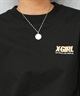 X-girl エックスガール 半袖 Tシャツ レディース 3連ロゴ バックプリント TRIPLE LOGO S S TEE 105251011032(WHITE-M)