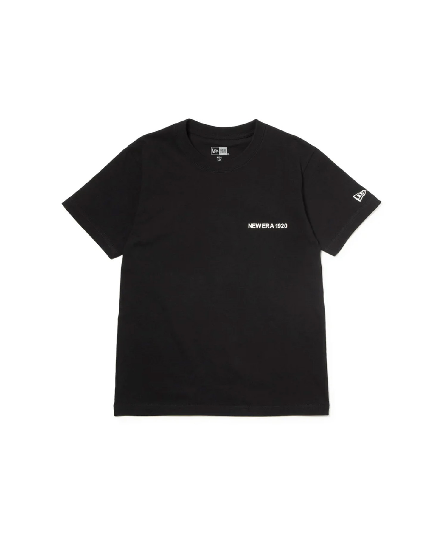 NEW ERA ニューエラ 半袖 Tシャツ キッズ バックプリント Youth 半袖 コットン Tシャツ NEW ERA 1920 14414388(BLK-130cm)