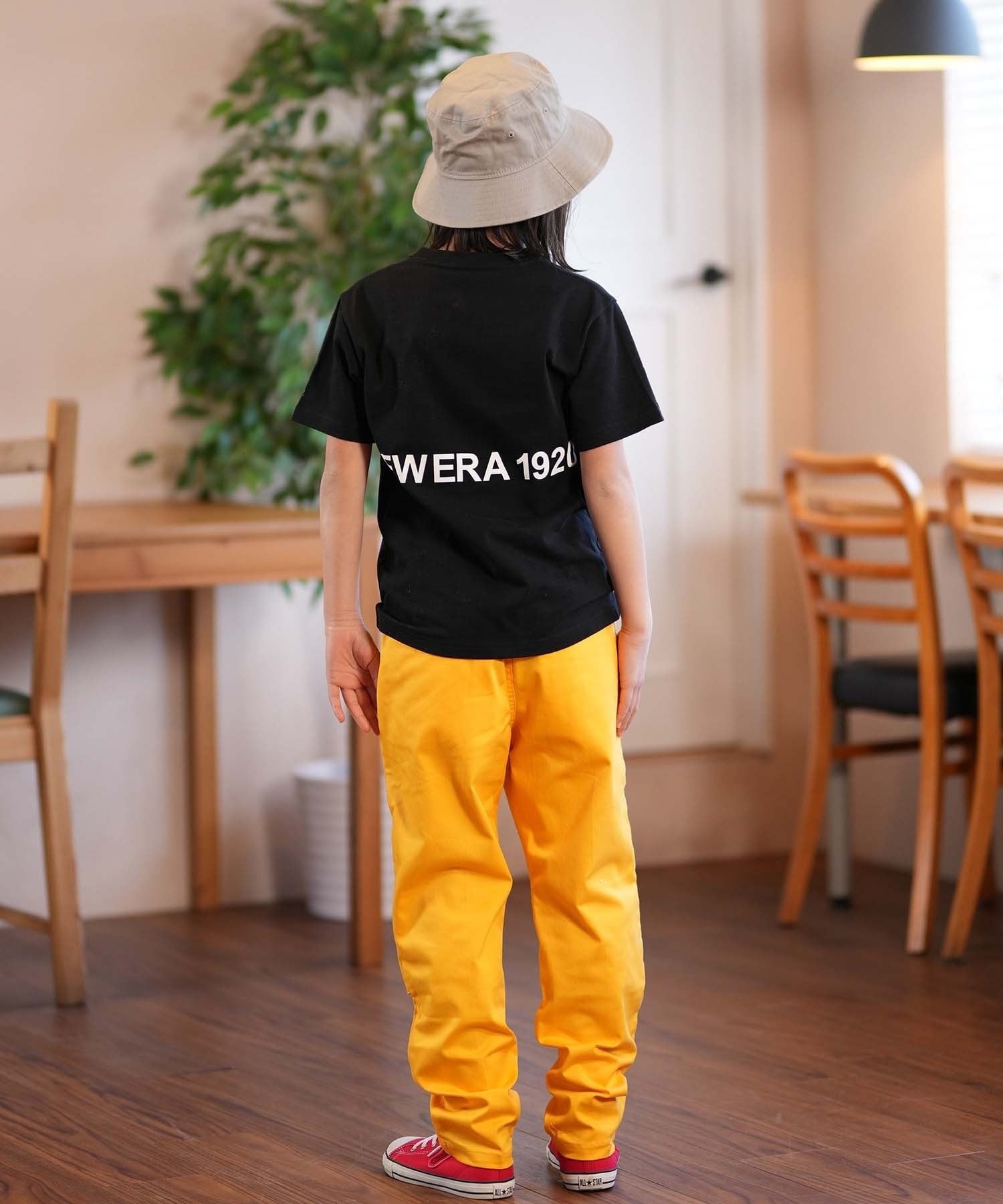 NEW ERA ニューエラ 半袖 Tシャツ キッズ バックプリント Youth 半袖 コットン Tシャツ NEW ERA 1920 14414388(BLK-130cm)