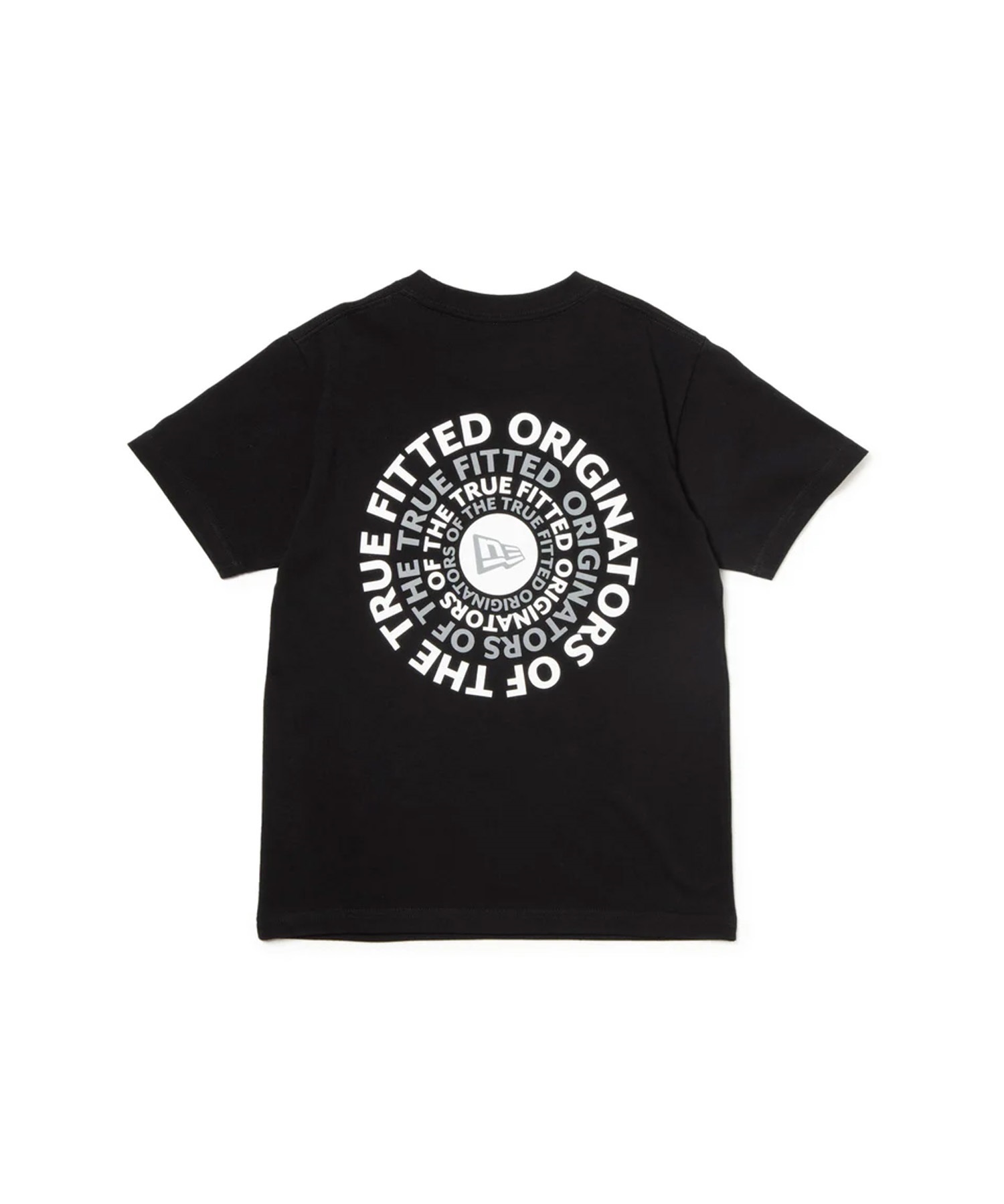 NEW ERA ニューエラ 半袖 Tシャツ キッズ バックプリント Youth 半袖 コットン Tシャツ Circle OOTTF 14414391(BLK-130cm)