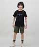 NEW ERA ニューエラ 半袖 Tシャツ キッズ バックプリント Youth 半袖 コットン Tシャツ Circle OOTTF 14414391(BLK-130cm)