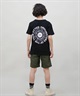 NEW ERA ニューエラ 半袖 Tシャツ キッズ バックプリント Youth 半袖 コットン Tシャツ Circle OOTTF 14414391(BLK-130cm)