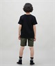 NEW ERA ニューエラ 半袖 Tシャツ キッズ Youth 半袖 コットン Tシャツ ボックスロゴ 14521379(BLK-130cm)