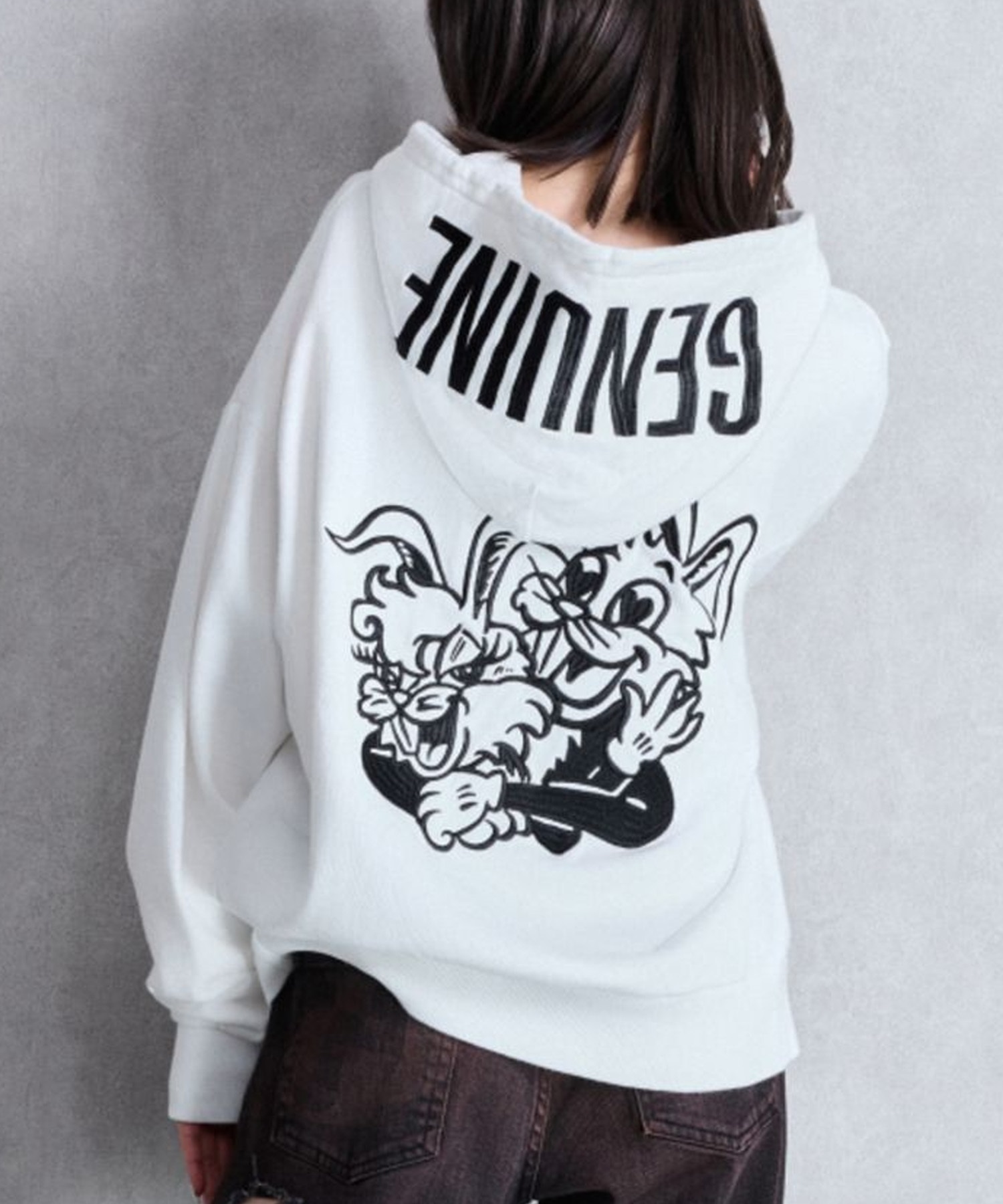 GYDA ジェイダ プルオーバー パーカー レディース GENUINE BUNNY スウェット パーカー 072552703101(O.WHT-FREE)