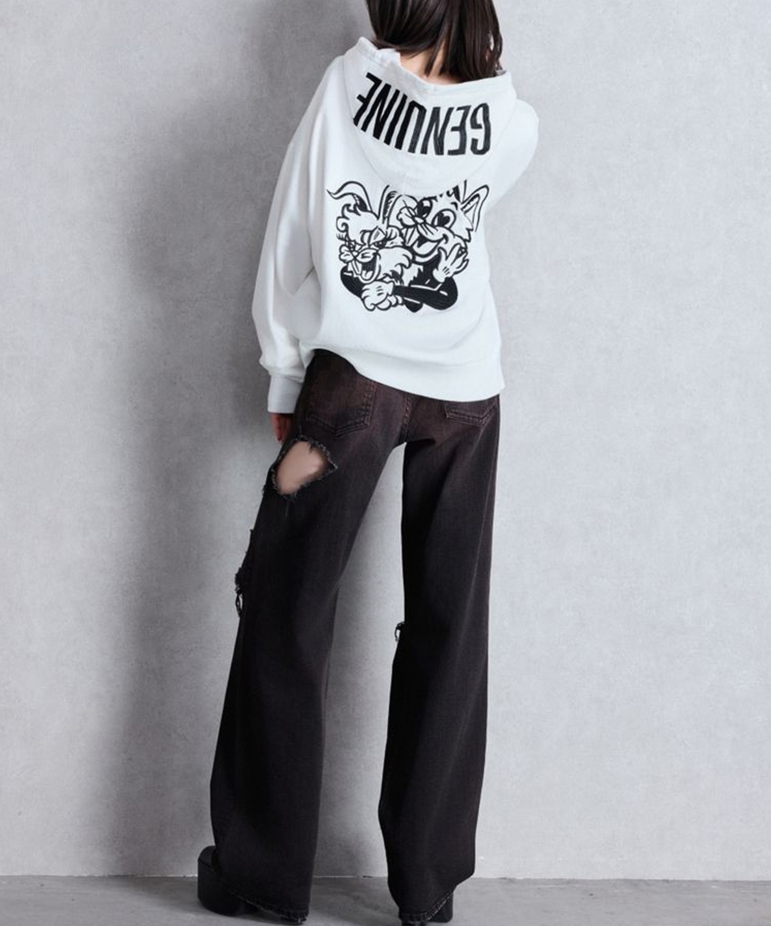 GYDA ジェイダ プルオーバー パーカー レディース GENUINE BUNNY スウェット パーカー 072552703101(O.WHT-FREE)