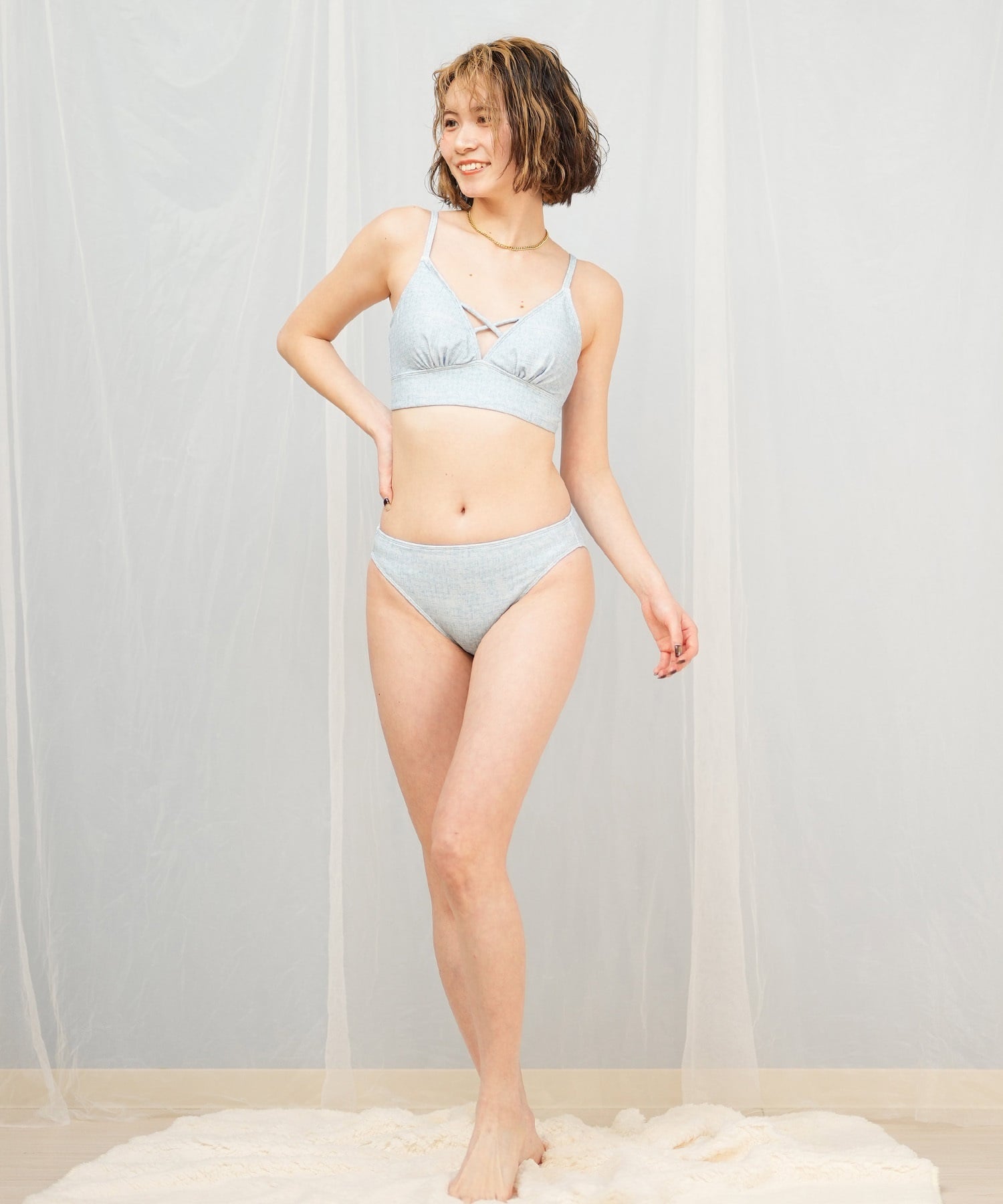 GYDA ジェイダ 水着 レディース セット ニットタンク 3点セット 404030(WHT-9)