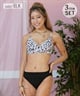GYDA ジェイダ 水着 レディース  レオパード柄 3WAY 3点セット セット 404040(BLK-9)
