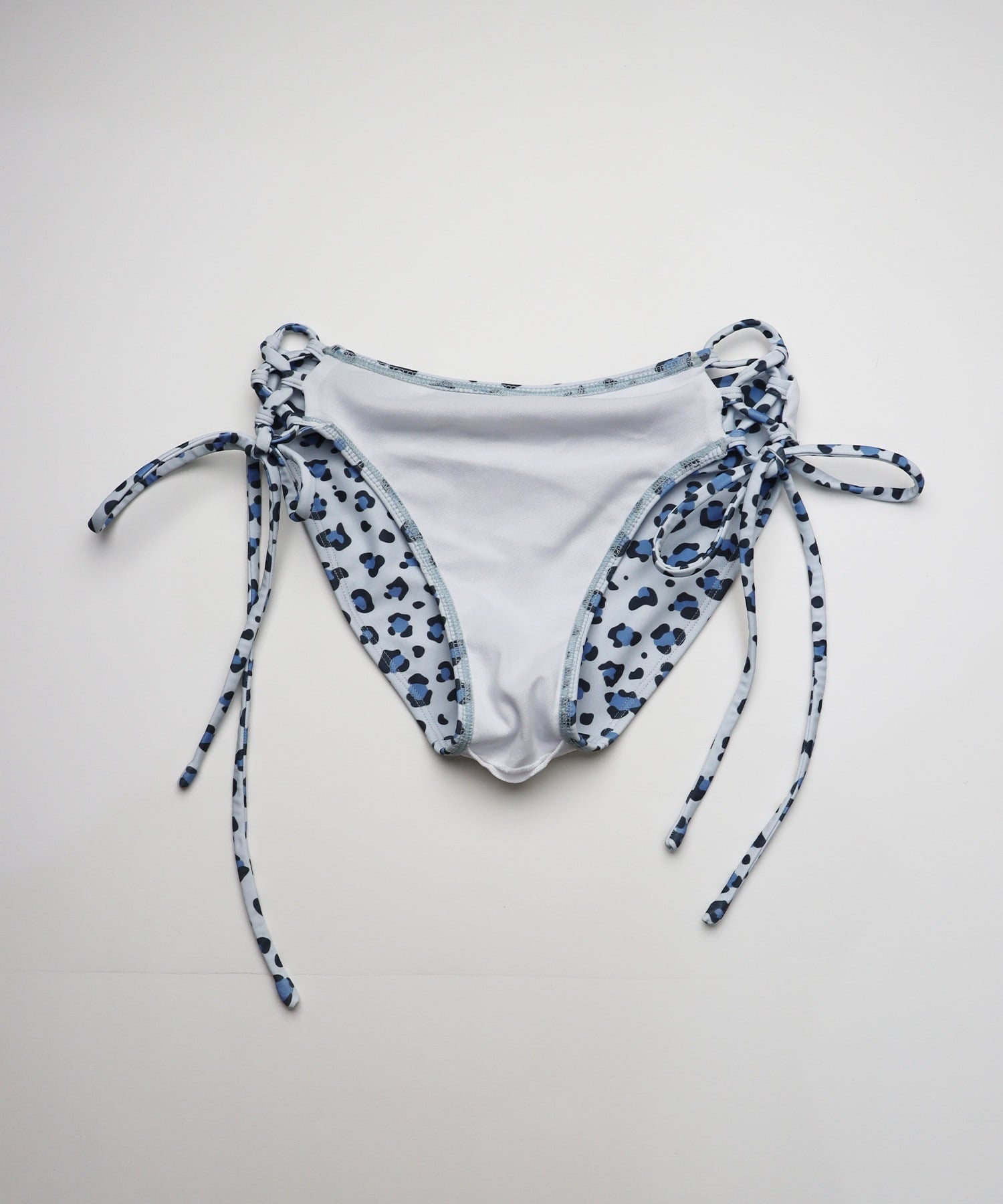 GYDA ジェイダ 水着 レディース バンドゥ アニマル柄 リブ素材 チェーン付 404050(WHT-9)