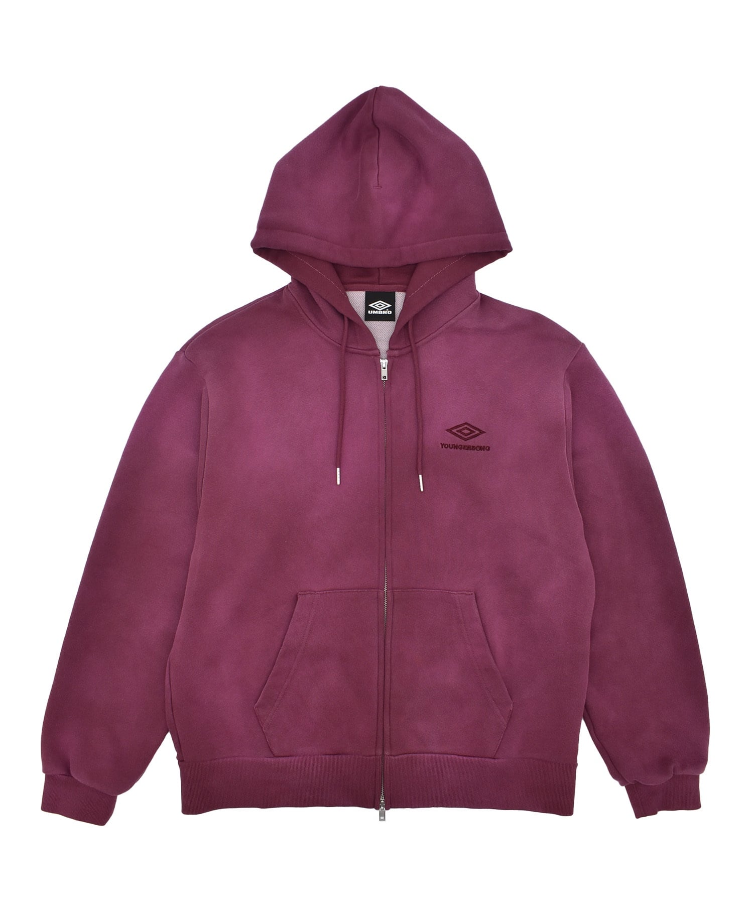 UMBRO アンブロ × Younger Song ヤンガーソング コラボ ジップアップ パーカー 裏毛 MD27-LHD03 ムラサキスポーツ限定(BLACK-M)